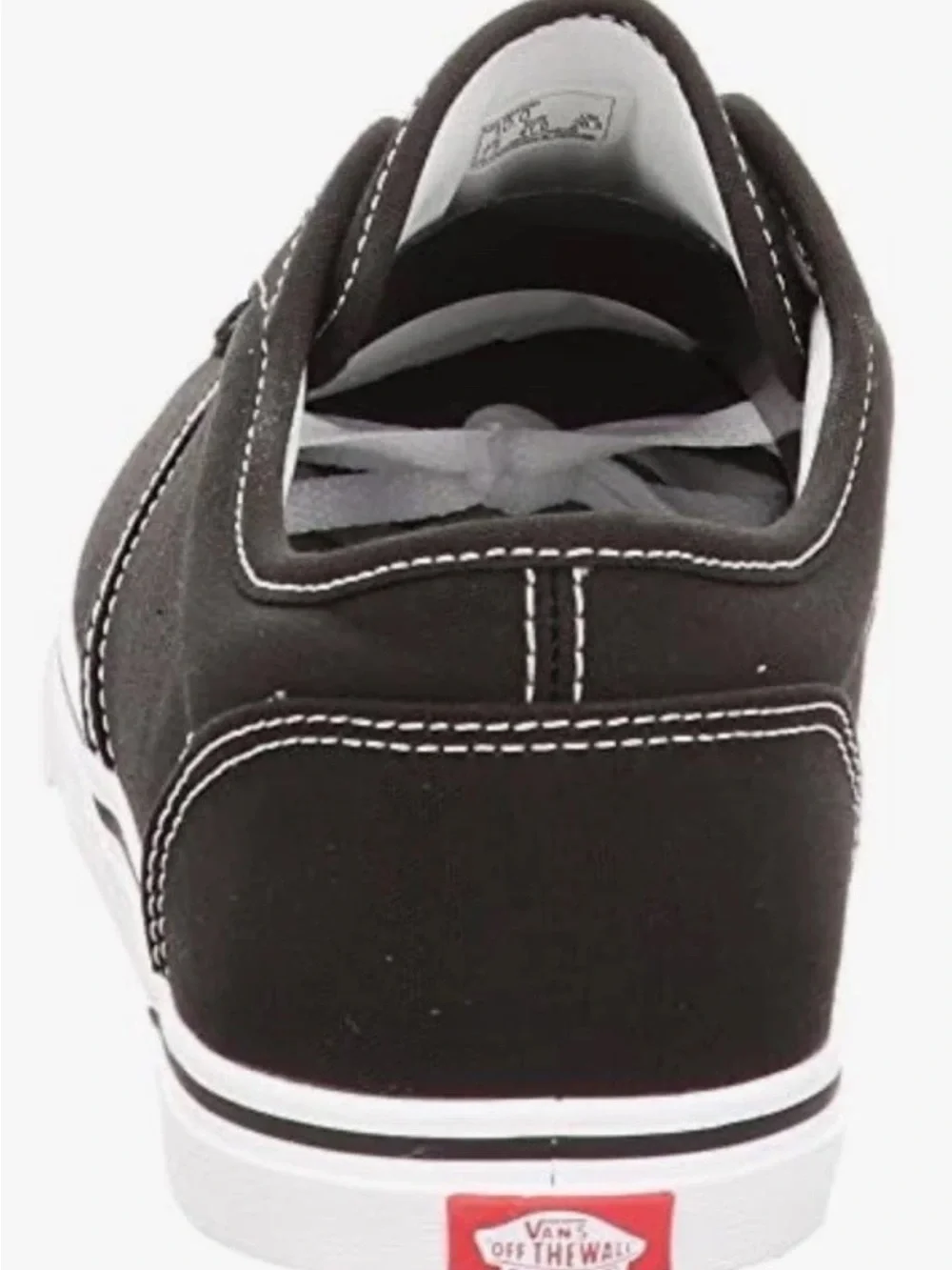 Vans Atwood Low Women’s 9 Black Canvas Skate Shoes Sneakers Off The Wall Classic
